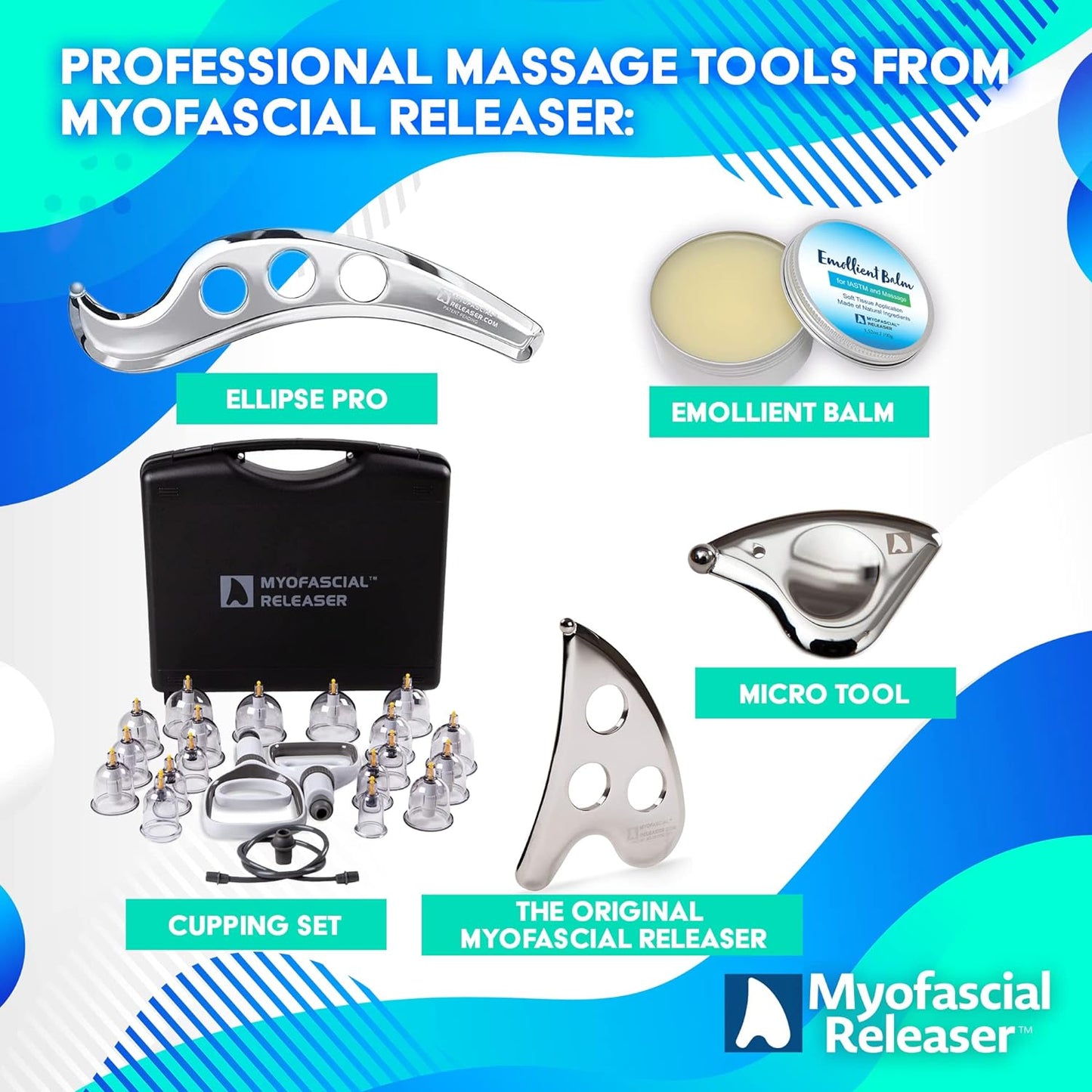 Massage Tools Large Emollient Balm - Natural Essential Massage Oil - Myofascial Release Tool Massage Cream for Massage Therapy - IASTM Tool Muscle Rub Ultra Strength - Gua Sha Tool Partner for Body (195g)