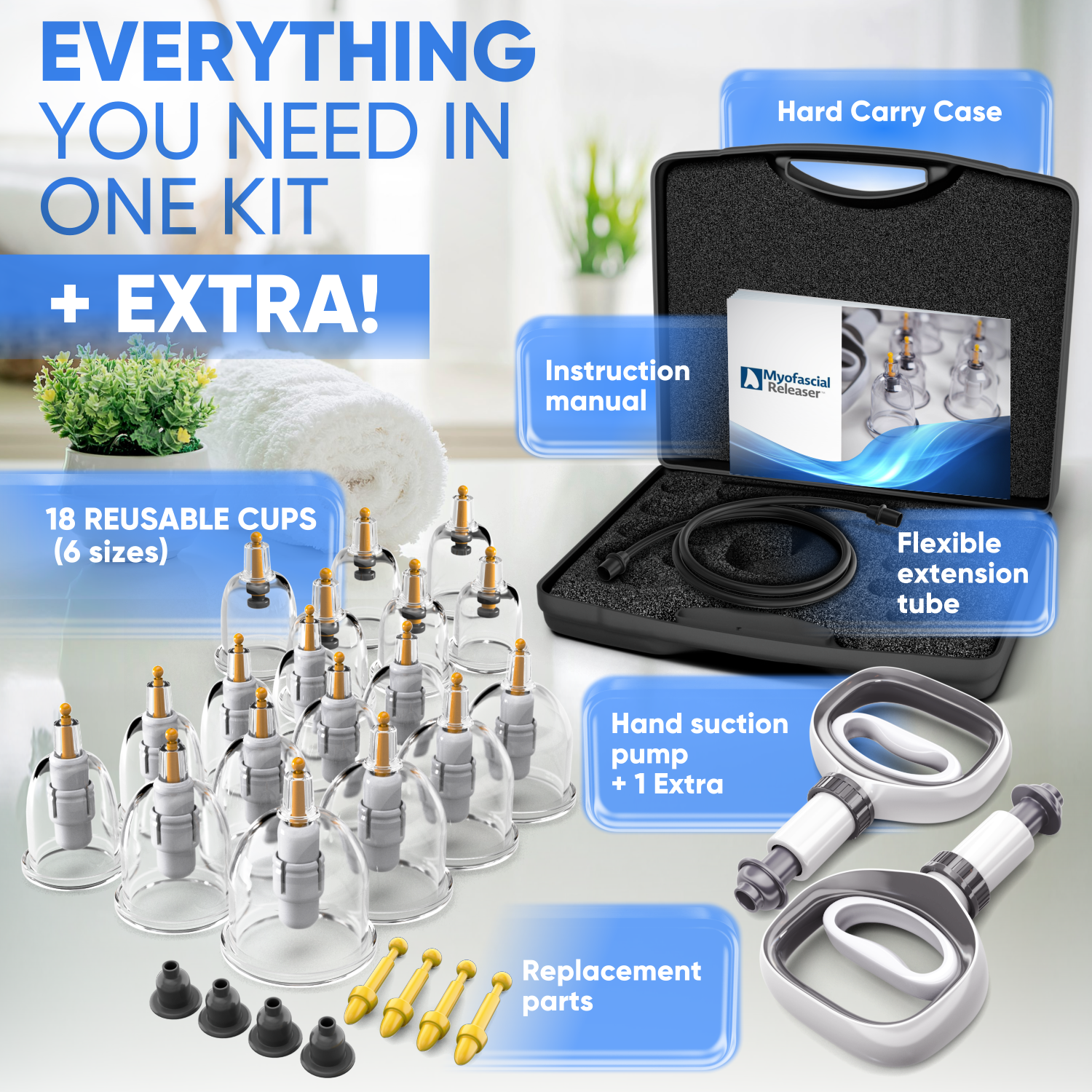 Professional Cupping Therapy Set | Myofascial Releaser
