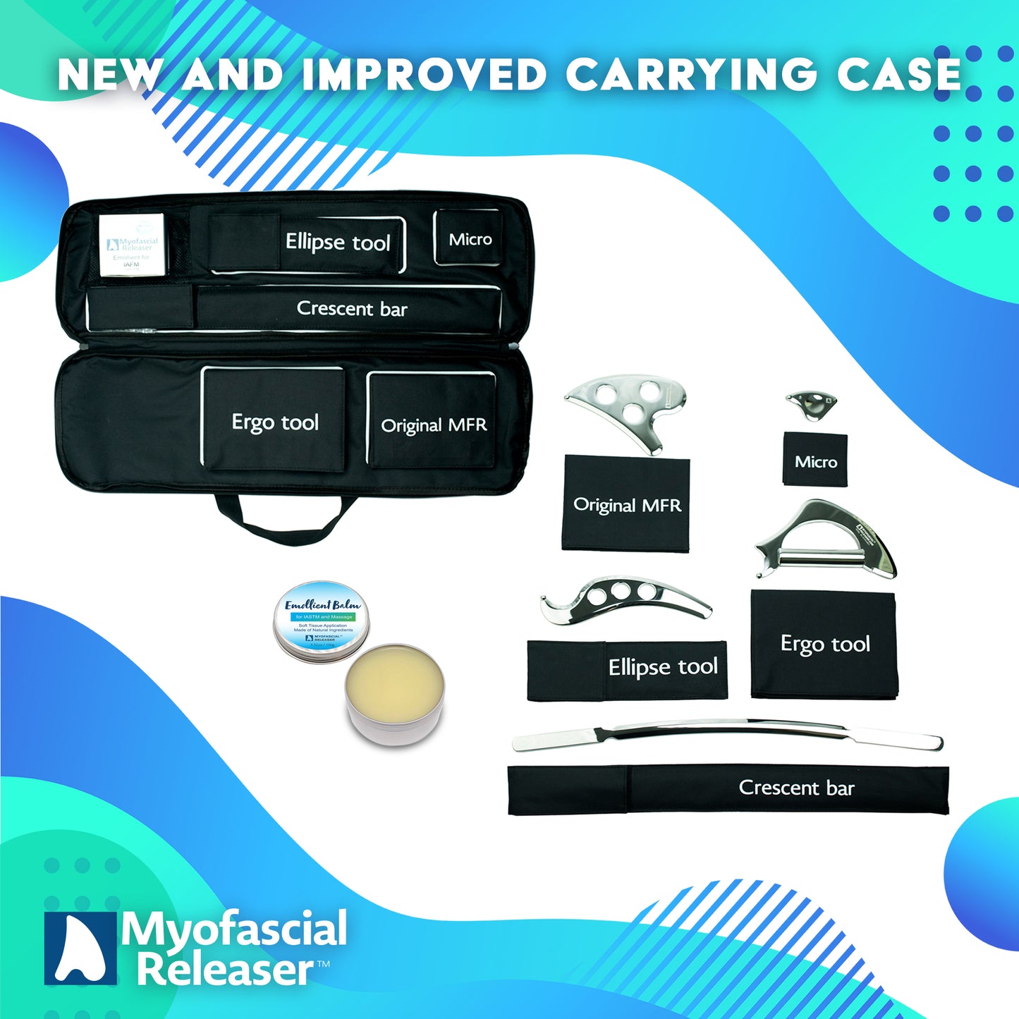 (Combo Set) Professional Muscle Scraper - Patented IASTM Massage Tool for Physical Therapy, GuaSha Tool for Body Myofascial Release - Medical Grade 304 Stainless Steel
