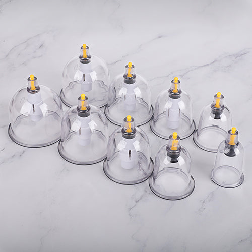 Myofascial Releaser Professional Cupping Therapy Set - 18 Multi-Sized Vacuum Cups with Two Hand Pumps and Detailed Cupping Book - Massage Cupping Set for Massage Therapists